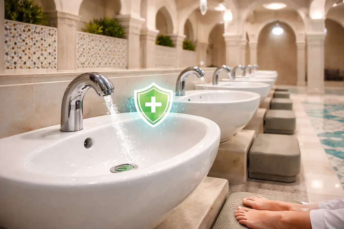 Quels sont les avantages des lavabos d'ablutions en céramique antibactérienne pour mosquées